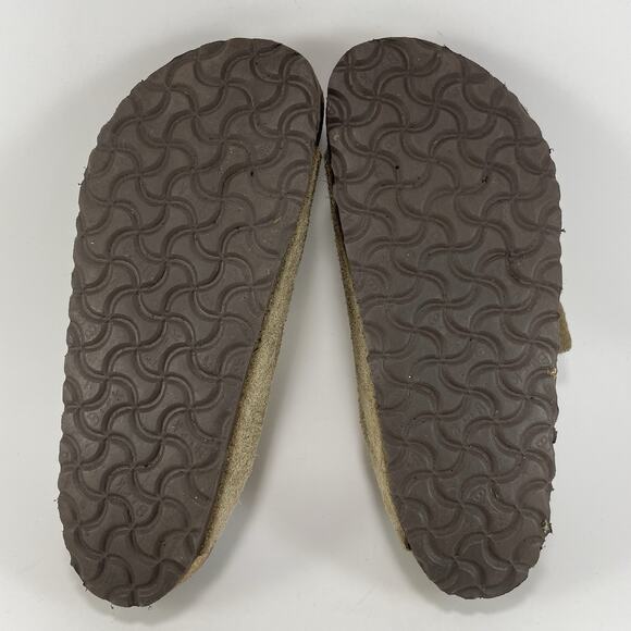 Birkenstock Arizona Sandals Womens Size 38 US 7-7.5 Tan Suede Slide - Picture 6 of 10
